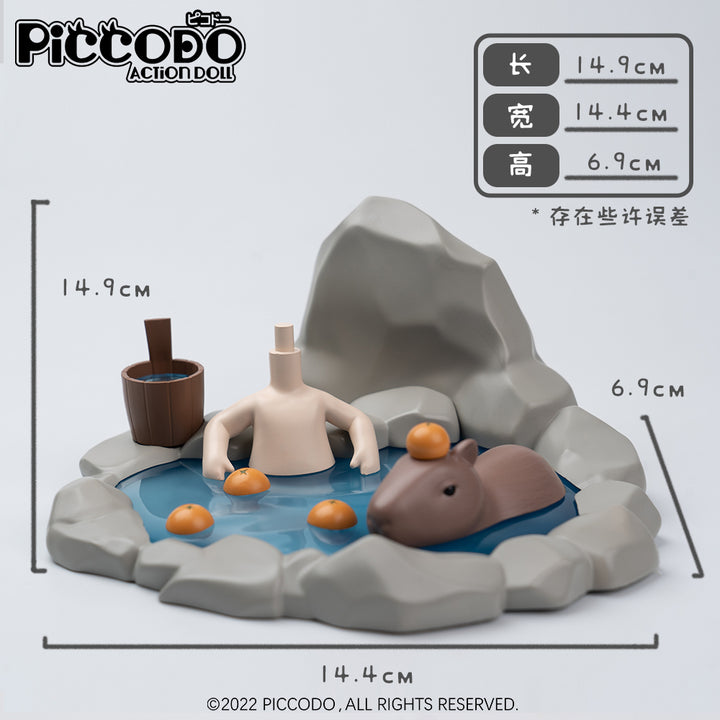 PiCCODO Action Doll Diorama Head Stand Hot Spring