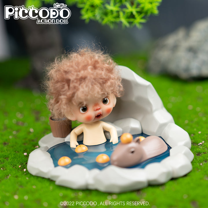 PiCCODO Action Doll Diorama Head Stand Hot Spring