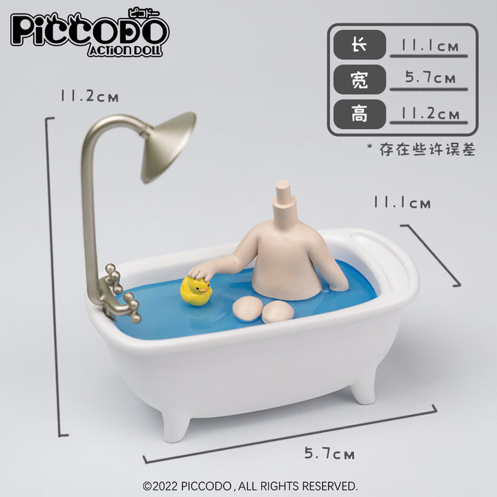 PiCCODO Action Doll Diorama Head Stand Bathtub